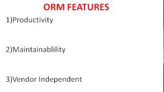 What is ORM and its features