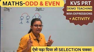MATHS Demo Class For Kvs PRT Level |  Even and Odd no.demo for KVS PRT Interview Maths Demo video