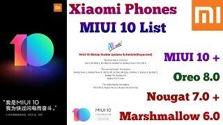 MIUI 10 Update List | MIUI + Oreo 8.0 | MIUI 10 Stable Update Schedule