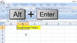 Short cut key in Microsoft Excel to wrap text@COMPUTEREXCELSOLUTION