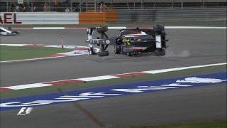 Maldonado And Gutierrez Crash | 2014 Bahrain Grand Prix