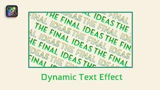 Dynamic Text Animation In Apple Motion | Final Cut Pro | The Final Ideas