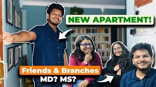 My New Appartment for PG Residency! College Friends & Branches | Dr. Anuj Pachhel