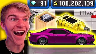 SPENDING $10,000,000 DOLLARS ON A DODGE CHALLENGER HELLCAT DEMON IN PIXEL CAR RACER!