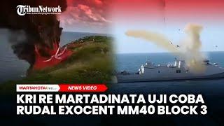 Momen KRI RE Martadinata Uji Coba Penembakan Rudal Exocet MM40 Block 3 di Kepulauan Karimun Jawa