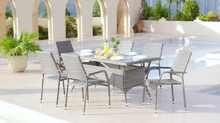 Antigua Outdoor 6 Seat Dining Set from Furniturebox UK