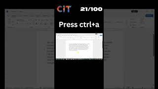 Mastering the "Select All" Function in MS Word// Day 21 for 100 days challenge