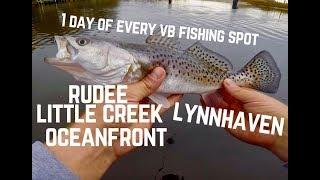 Hitting EVERY Virginia Beach Fishing Location in 1 Day to find the FISH | Slaying TROUT in December