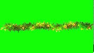 Animated Christmas Tree Lights Green Screen Free To Use | Animated String Lights | 5 Minute Edit