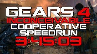 Gears 4 World Record Inconceivable Co-op Any% Speedrun 3:45:03 Xbox RTA