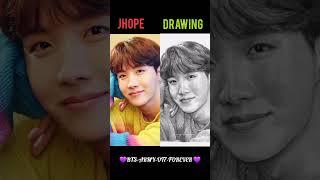 BTS Members with their drawing pics  #bts #kpop #shorts