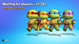 Stumble Guys TMNT 4-Player Split Screen Co-Op Xbox Series S Gameplay | Teenage Mutant Ninja Turtles