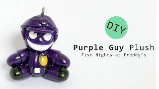 Five Nights at Freddy's Purple Guy Plush Polymer Clay Tutorial