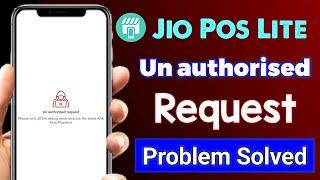 Jio Pos Lite Unauthorized Request Problem | Jio Pos Lite Turn Off The Debug Mode