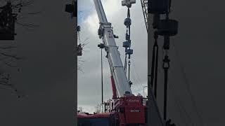 levage  réussi de convoi exceptionnel de Nancy qui a été bloqué sur le pont #shorts #convoiexceptio