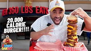 I REATTEMPTED 20,000 CALORIE BURGER CHALLENGE | OCTUPLE BYPASS BURGER CHALLENGE