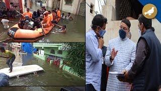 Tolichowki: Rescue and Evacuation operations by NDRF in Nadeem Colony