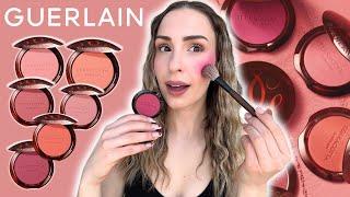 EVERY SHADE!  GUERLAIN TERRACOTTA HEALTHY GLOW POWDER BLUSHES | Review, Swatches, Comarisons