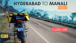 [Ep-1] Hyderabad to Manali | Longest solo bike tour | Surya Exploring