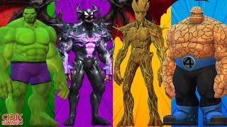 SUPERHERO COLOR DANCE CHALLENGE | Hulk vs Venom vs Groot vs Thing