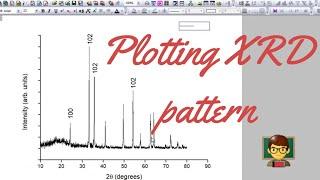 How to plot X-Ray Diffraction pattern (diffractogram) in Origin Pro? [Tutorial]