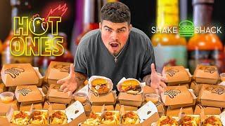 TRYING NEW SHAKE SHACK HOT ONES COLLAB