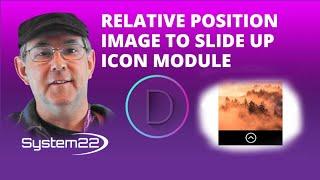 Divi Theme Relative Position Image To Slide Up Icon Module On Hover 