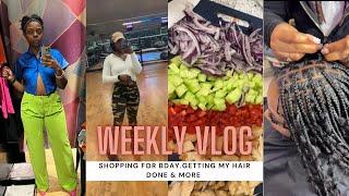 LIFE WITH SUZIE | GETTING KNOTLESS BRAIDS. FABRIC SHOPPING FOR MY BIRTHDAY. MALL RUN & MORE