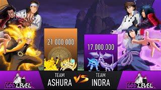 TEAM ASHURA VS TEAM INDRA POWER LEVELS - AnimeScale