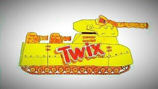 Как нарисовать танк ратте+Twix танк || How to draw a Twix+ratte tank?