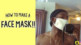 Making a DIY Face Mask From FILTERED Fabric and Old Clothes!