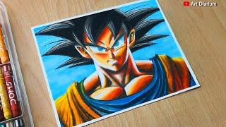 How to Draw Goku Step-by-Step Anime Art Oil Pastel Tutorial