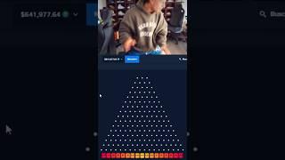 BRO DIDNT KNOW HOW TO REACT ON 1000X PLINKO BALL #shorts #tiktok #roshtein #stake