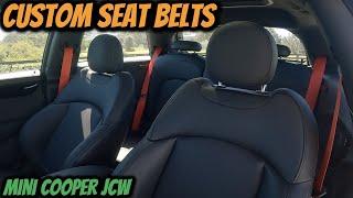 Safety Restore Custom Ferrari Red Seat Belts // Mini Cooper JCW