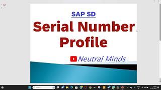 SAP SD Serial Number / Serial number profile Complete process with configuration
