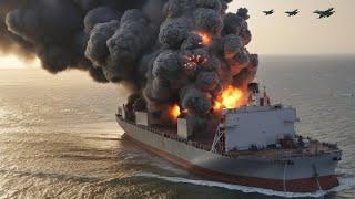 Today!June 30,Russia brutally blew up 2 Ukrainian cargo ships full of fuel in the black sea.