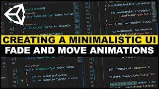 Unity3d Creating a minimalistic UI - Scripting Fade and Movement Animations