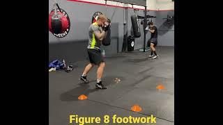 Figure 8 boxing footwork with the Wizard of boxing training