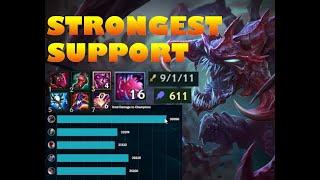 S14 STRONGEST SUPPORT = CHO'GATH! 9/1/11 WITH 611 AP! 16 STACKS! ONE SHOT!