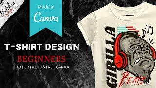 T Shirt design in canva | Beginner T-Shirt Design Tutorial