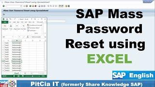 Mass user Password reset in SAP | #pitciait