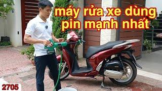 máy rửa xe pin - máy rửa xe cầm tay - máy rửa xe dùng pin workfix