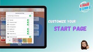 Customize Your Start Page on Safari