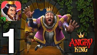 Angry King: Scary Pranks - Gameplay Walkthrough Part 1 - Tutorial Levels 1-2 (Android /iOS)