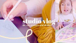 STUDIO VLOG | Making Die Cut Stickers & Packing Orders ~ Back in the Studio!