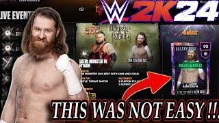 Galaxy Opal Sami Zayn Live Event Was Hard !!! WWE 2K24 MyFaction