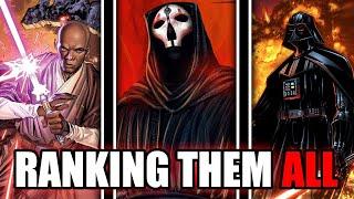 Every Jedi and Sith From Weakest To Strongest