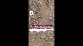 Shocking satellite images show Libya's Derna before and after flooding