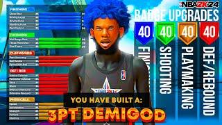 *NEW* 99 3PT GUARD BUILD IS THE BEST BUILD IN NBA 2K24! GAMEBREAKING BEST GUARD BUILD IN NBA 2K24!