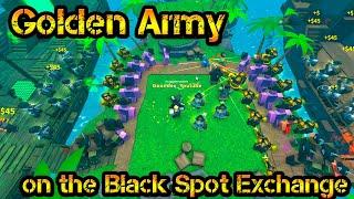 Golden Army on the Black Spot Exchange Roblox Tower Defense Simulator